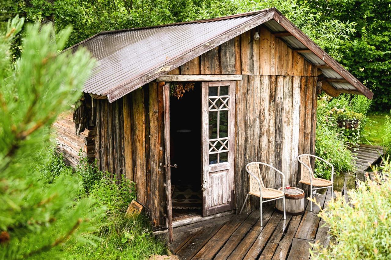 Idilliska Latgaliesu Lauku Maja Ar Melno Pirti Vila Aglona Exterior foto